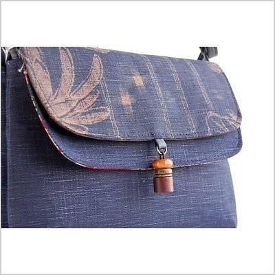 Photo3: Japanese dyeing Kakishibu persimmon tannin pouch bag handmade aizome maka W25cm