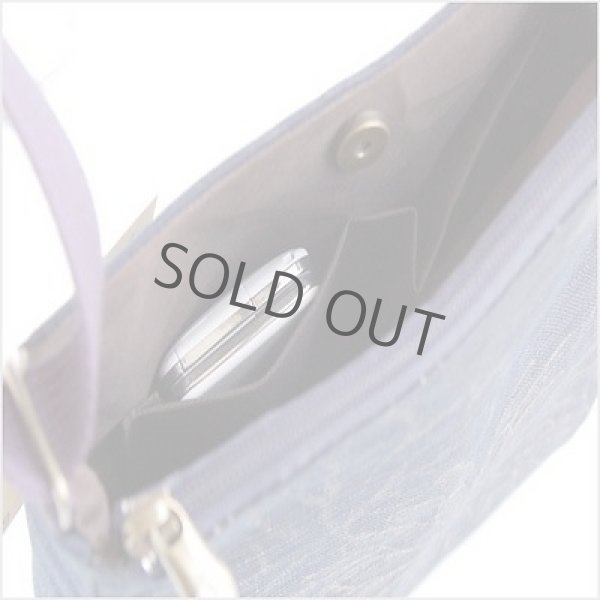 Photo3: Japanese dyeing Kakishibu persimmon tannin shoulder bag handmade aizome W25cm (3)