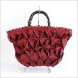 Photo4: Japanese TOTE hand bag handmade SwanLake daia red W43cm (4)