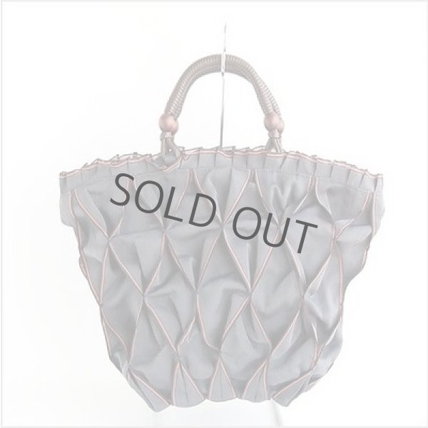 Photo4: Japanese TOTE hand bag handmade SwanLake daia gray W43cm (4)
