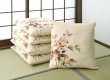 Photo1: Men-tumugi Japanese Cushion Cover TT Senryo flower cotton set of 5 (1)