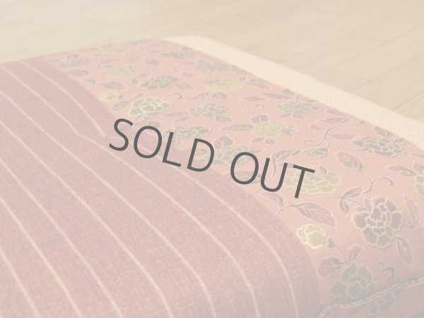 Photo2: Shantan Japanese Cushion IC komaki flower rose red 55 x 59cm (2)