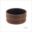 Photo1: Japanese　lacquering wood Basin sawara resin hoop brown D22.5cm (1)