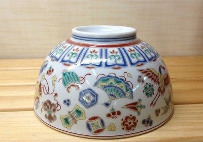 Photo3: Kutani porcelain Japanese Rice Soup Noodle bowl gold mine Seiko kiln D164mm