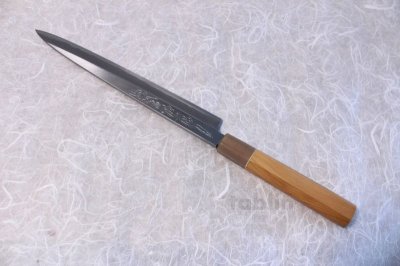 Photo3: SAKAI TAKAYUKI Japanese knife Yasuki White-2 steel With Carving Dragon Sashimi