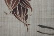 Photo2:  Noren Mitsuru Japanese linen door curtain Kakishibu Enso bamboo shoot 88 x 150cm (2)