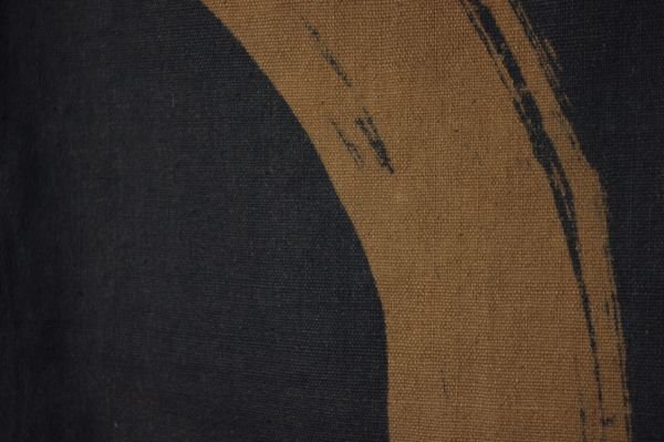 Photo3: Noren Mitsuru Japanese cotton door curtain Kakishibu enso navy aizome 88 x 150cm (3)