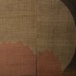 Photo2: Noren Mitsuru Japanese linen door curtain Kakishibu moon bokashi 88 x 150cm (2)