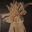Photo2: Noren Mitsuru Japanese linen door curtain Kakishibu corn 88 x 150cm (2)