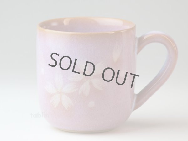 Photo10: Hagi yaki ware Japanese pottery mug coffee cup purple flower 320ml (10)