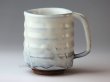 Photo5: Hagi yaki ware Japanese pottery mug coffee cup to white glaze Keiichiro 300ml (5)