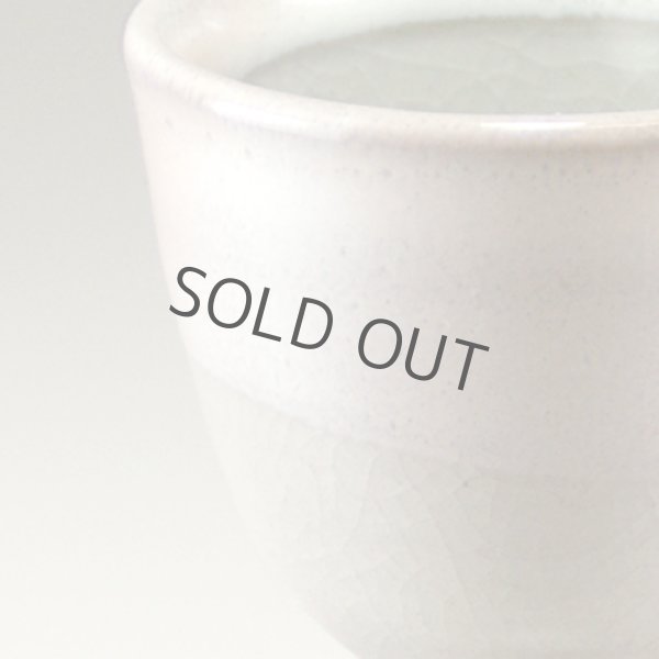 Photo2: Hagi Senryuzan climbing kiln Japanese pottery sake cup wine glass kake H9.5cm (2)