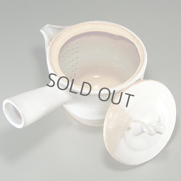 Photo13: Hagi ware Senryuzan climbing kiln Japanese tea pot kyusu Kake hen 400ml (13)
