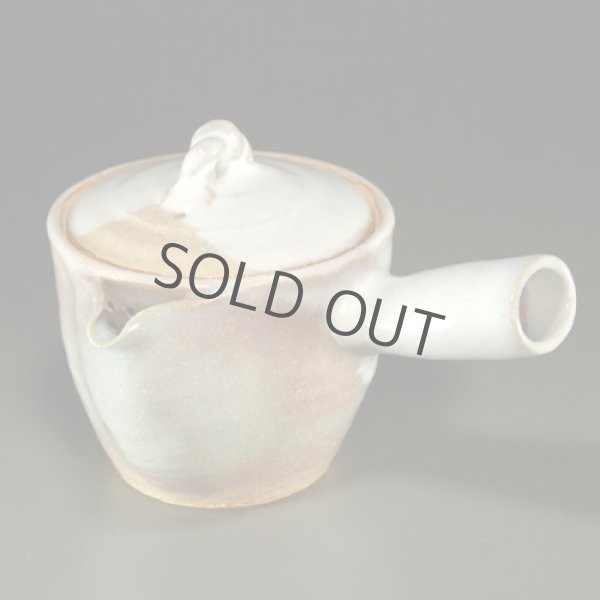 Photo12: Hagi ware Senryuzan climbing kiln Japanese tea pot kyusu Kake hen 400ml (12)