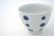 Photo4: Arita porcelain Japanese sake bottle & cups set plum follower blue dot tamori (4)