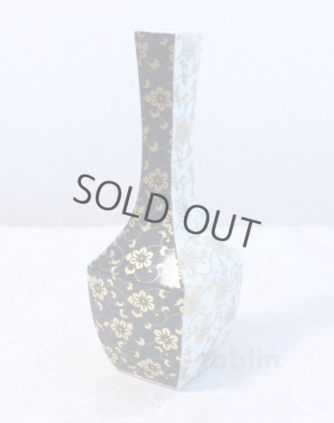 Photo2: Kutani porcelain keisa hatigo Ao Haku tibu Tessen High Quality Japanese vase H25cm (2)