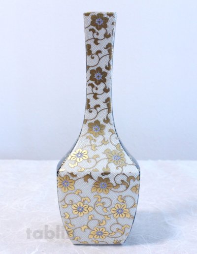 Photo2: Kutani porcelain keisa hatigo Ao Haku tibu Tessen High Quality Japanese vase H25cm