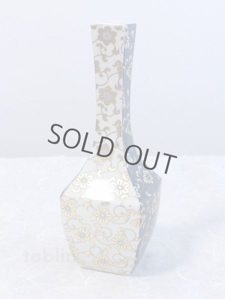 Photo3: Kutani porcelain keisa hatigo Ao Haku tibu Tessen High Quality Japanese vase H25cm (3)