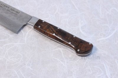 Photo3: SAKAI TAKAYUKI Japanese knife 17 Layers hemmered Damascus steel Sugihara model