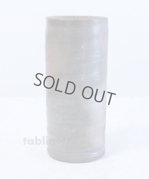 Photo2: Bizen yaki ware High Quality Japanese vase traditional tutubana H18cm (2)