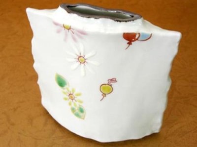 Photo3: Kutani ware Hidamari High Quality Japanese vase made by Ginshu Kiln H20.5cm