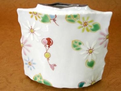 Photo2: Kutani ware Hidamari High Quality Japanese vase made by Ginshu Kiln H20.5cm