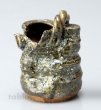 Photo10: Shigaraki pottery Japanese small vase bidoro kabure H 100mm (10)