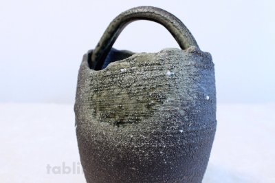 Photo3: Shigaraki pottery Japanese vase teoke seki haze H18cm