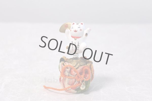 Photo4: Japanese Lucky Cat Tokoname yaki ware Porcelain Maneki Neko pyonko 3.7inch (4)