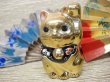 Photo3: Japanese Lucky Cat Kutani yaki ware Porcelain Maneki Neko Kinsai (set of 2) (3)