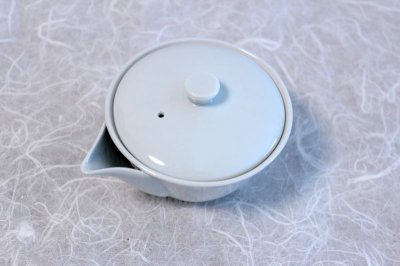 Photo1: Banko yaki Japanese tea pot kyusu white hohin ceramic tea strainer 150ml