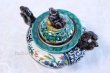 Photo5: Kutani Porcelain Japanese incense burner Waritori Karakusa M3 H15cm (5)