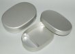 Photo2: Retro-inspired Japanese Bento Lunch Box aluminium oval 400ml New (2)