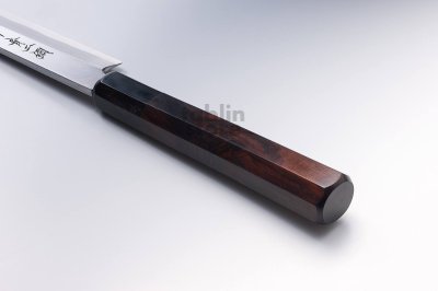 Photo1: SAKAI TAKAYUKI Japanese knife Aonikou Yasuki Blue-2 Steel Ebony wood Deba knife