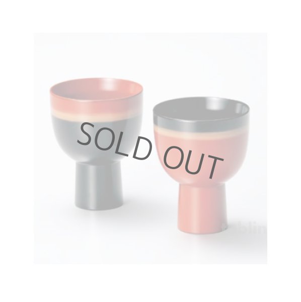 Photo1: Japanese Echizen Urushi lacquer Wine Sake cup gradation 150 ml set of 2 (1)