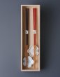 Photo2: Hasami Porcelain Japanese chopsticks & rest Cherry blossoms shape Gift set (2)