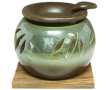 Photo9: Tokoname YT Japanese green tea aroma Tea Incense Burner Yamafusa leaf H8.4cm (9)