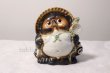 Photo1: Shigaraki pottery Japanese Tanuki Cute Raccoon Dog fukufuku H19cm (1)