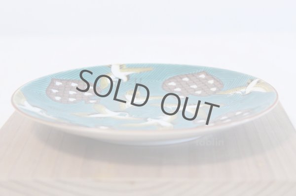 Photo3: Kutani yaki ware Turukaruta Seiko Kiln Japanese plate (3)