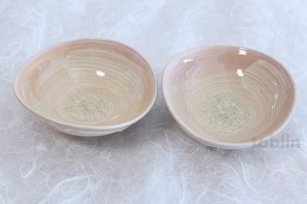 Photo5: Hagi ware Japanese bowls Shizuku Dew W130mm set of 5 (5)
