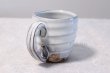 Photo2: Hagi yaki ware Japanese pottery mug coffee cup gin white glaze keiichiro 350ml (2)