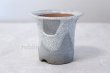 Photo2: Shigaraki Japanese bonsai plant garden tree pottery pot white glaze sekkok H95mm (2)