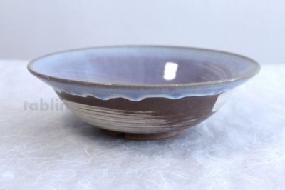 Photo3: Hagi ware Japanese Serving bowl Sky W215mm