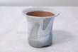 Photo1: Shigaraki Japanese bonsai plant garden tree pottery pot white glaze sekkok H95mm (1)