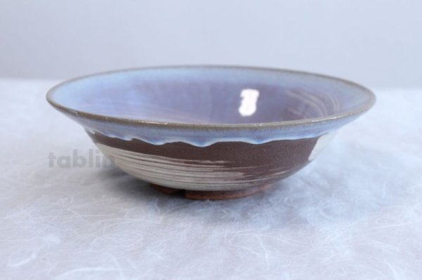 Photo2: Hagi ware Japanese Serving bowl Sky W215mm (2)