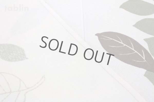 Photo5: Noren CSMO Japanese door curtain Leaf Leaf II white 85 x 170cm (5)