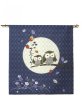 Photo4: Noren CSMO Japanese door curtain Wisdom of the forest navy 85 x 90cm (4)