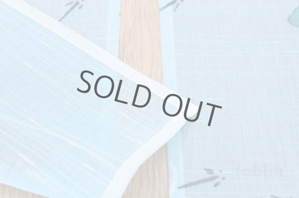 Photo4: Kyoto Noren MS Japanese door curtain Tsurukusa and Goldfishes green 84 x 148cm (4)