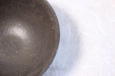 Photo1: Shigaraki pottery Japanese soup noodle serving bowl black sai D150mm