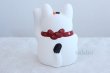 Photo3: Japanese Lucky Cat Tokoname YT Porcelain Maneki Neko Mansuke left hand H21cm (3)